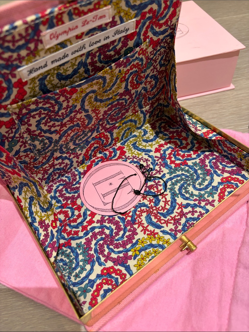 Olympia Le-Tan Danielle Steel Pink 'Dating Game' Book Clutch with heart - Picture 2 of 7